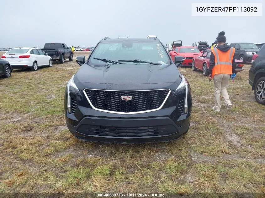 2023 Cadillac Xt4 Fwd Sport VIN: 1GYFZER47PF113092 Lot: 40539773