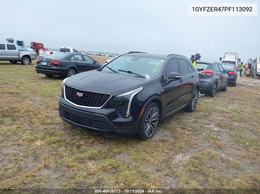 2023 Cadillac Xt4 Fwd Sport VIN: 1GYFZER47PF113092 Lot: 40539773