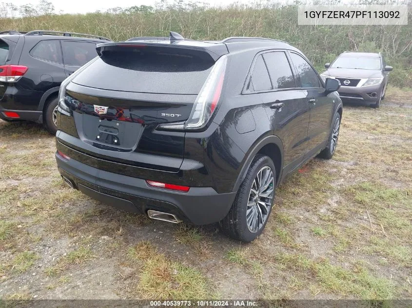 2023 Cadillac Xt4 Fwd Sport VIN: 1GYFZER47PF113092 Lot: 40539773