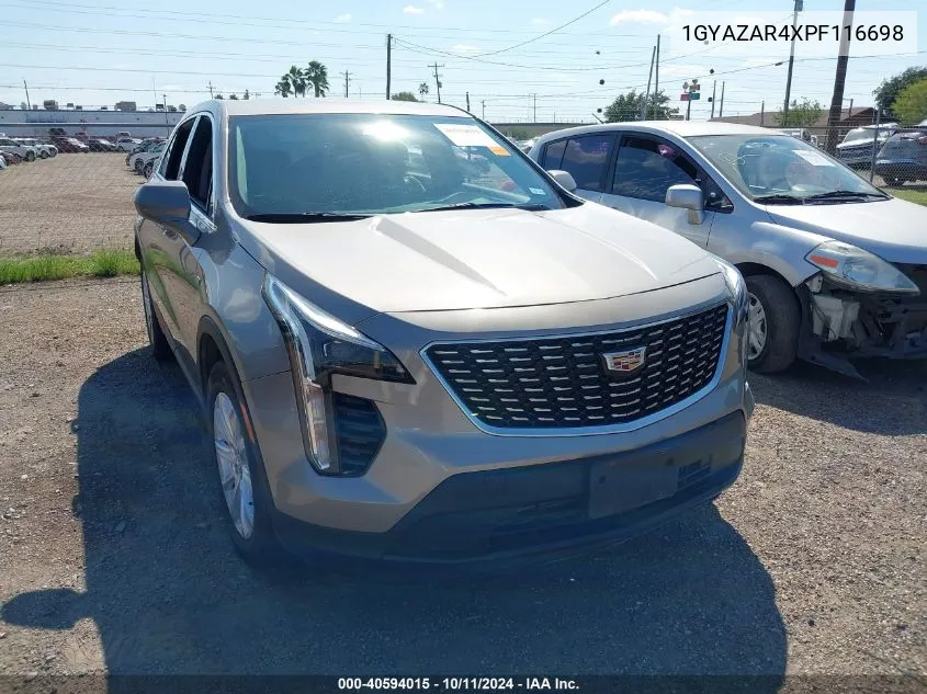 2023 Cadillac Xt4 Fwd Luxury VIN: 1GYAZAR4XPF116698 Lot: 40594015