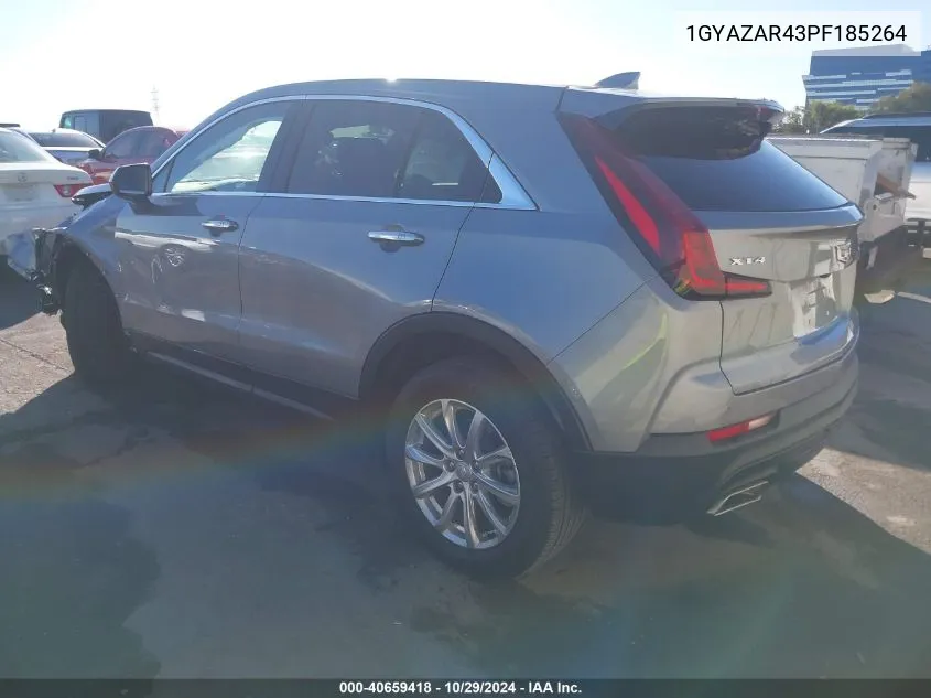 2023 Cadillac Xt4 Fwd Luxury VIN: 1GYAZAR43PF185264 Lot: 40659418