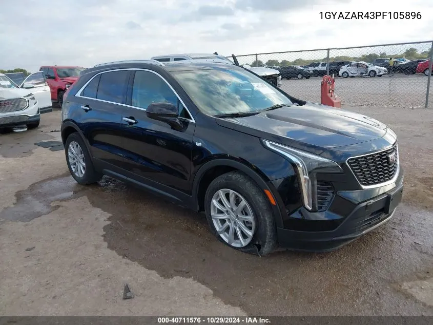 2023 Cadillac Xt4 Fwd Luxury VIN: 1GYAZAR43PF105896 Lot: 40711576