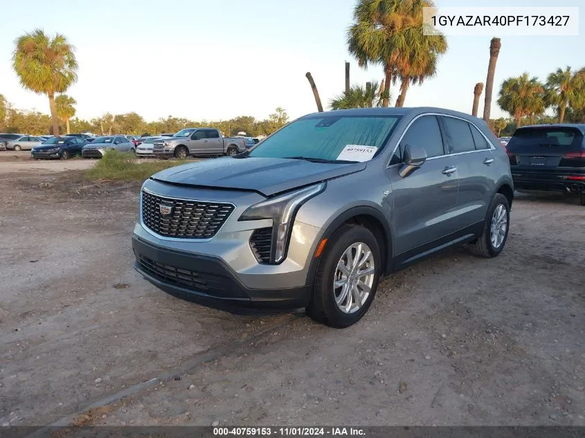 2023 Cadillac Xt4 Fwd Luxury VIN: 1GYAZAR40PF173427 Lot: 40759153