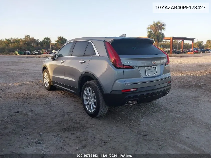 2023 Cadillac Xt4 Fwd Luxury VIN: 1GYAZAR40PF173427 Lot: 40759153