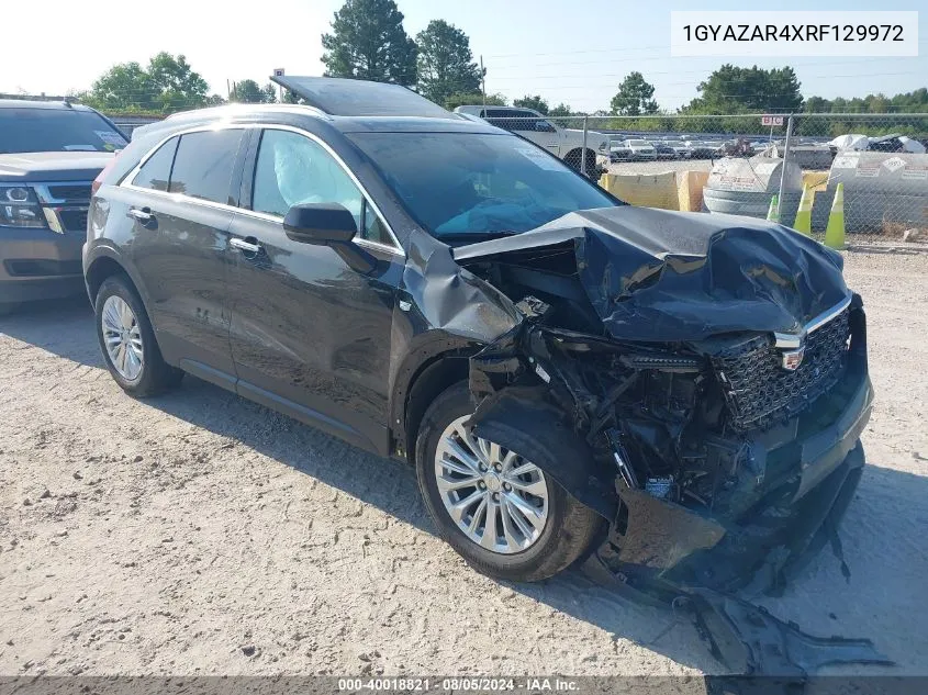 1GYAZAR4XRF129972 2024 Cadillac Xt4 Fwd Luxury