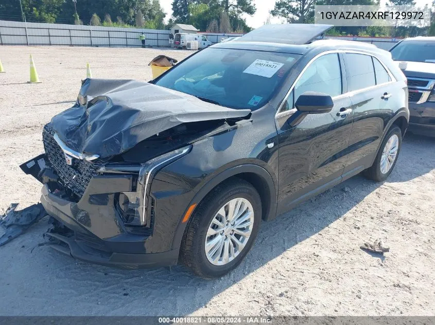 2024 Cadillac Xt4 Fwd Luxury VIN: 1GYAZAR4XRF129972 Lot: 40018821