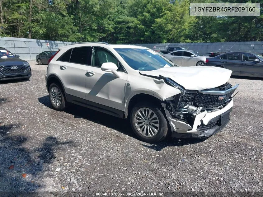 2024 Cadillac Xt4 Awd Luxury VIN: 1GYFZBR45RF209160 Lot: 40187696