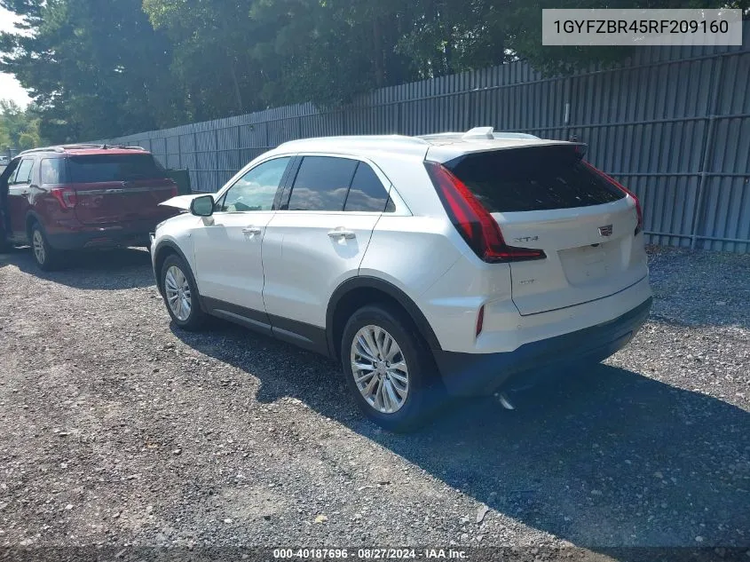 2024 Cadillac Xt4 Awd Luxury VIN: 1GYFZBR45RF209160 Lot: 40187696