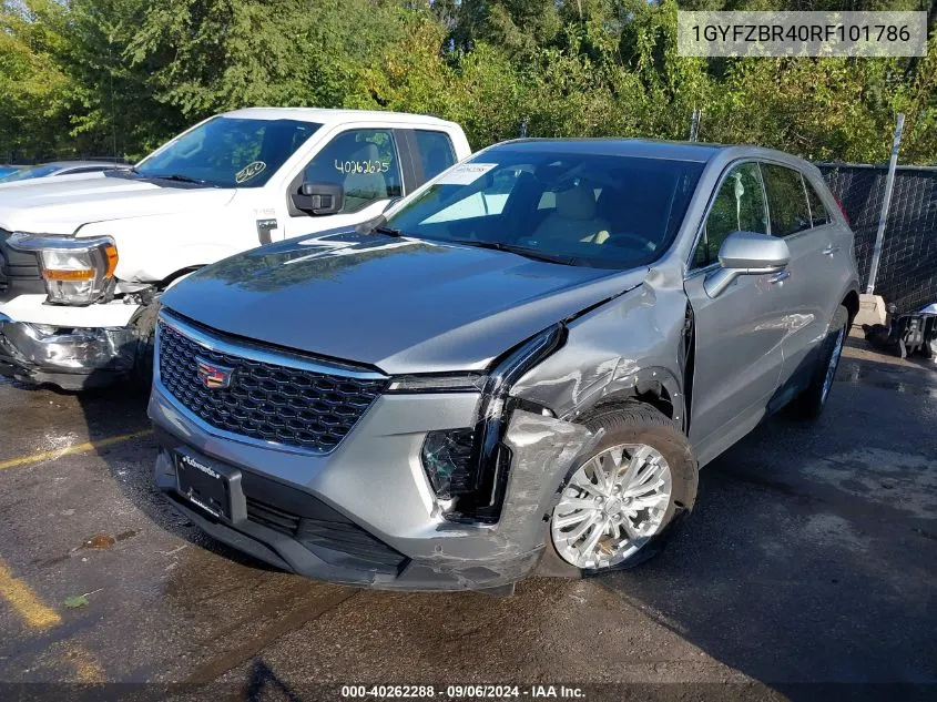 1GYFZBR40RF101786 2024 Cadillac Xt4 Awd Luxury