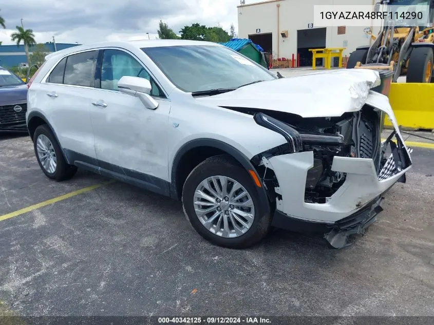 2024 Cadillac Xt4 Fwd Luxury VIN: 1GYAZAR48RF114290 Lot: 40342125