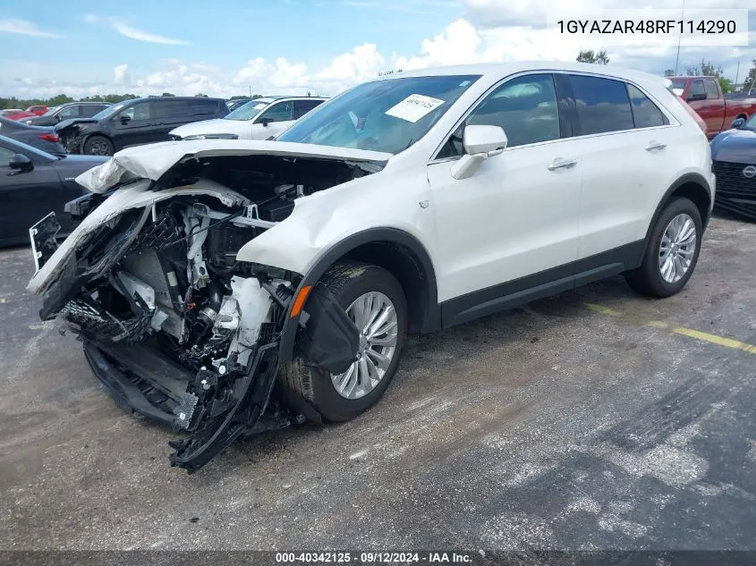 2024 Cadillac Xt4 Fwd Luxury VIN: 1GYAZAR48RF114290 Lot: 40342125