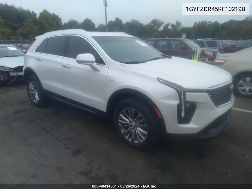 2024 Cadillac Xt4 Premium Luxury VIN: 1GYFZDR45RF102198 Lot: 40414631