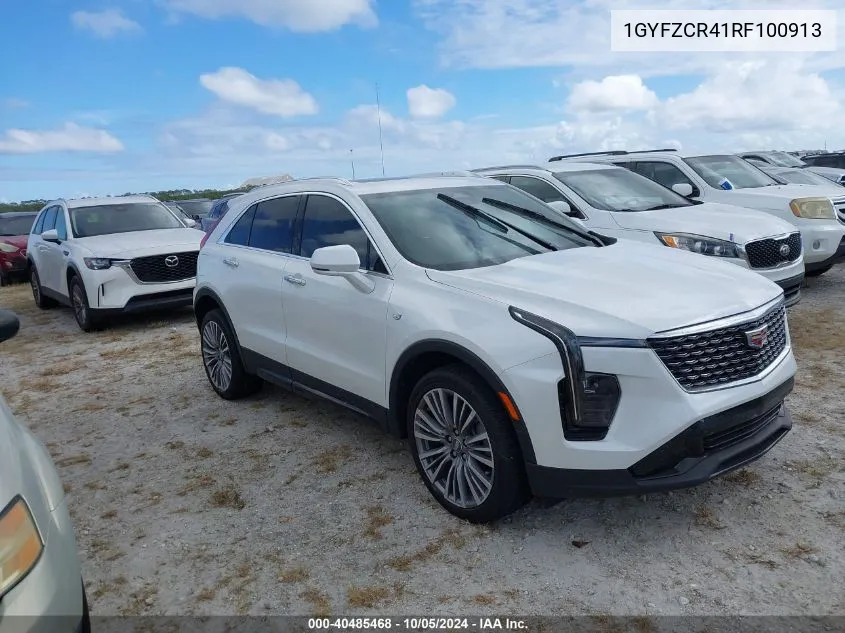 2024 Cadillac Xt4 Premium Luxury VIN: 1GYFZCR41RF100913 Lot: 40485468