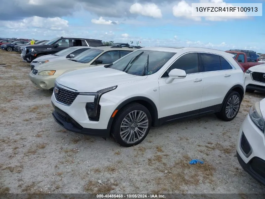 2024 Cadillac Xt4 Premium Luxury VIN: 1GYFZCR41RF100913 Lot: 40485468