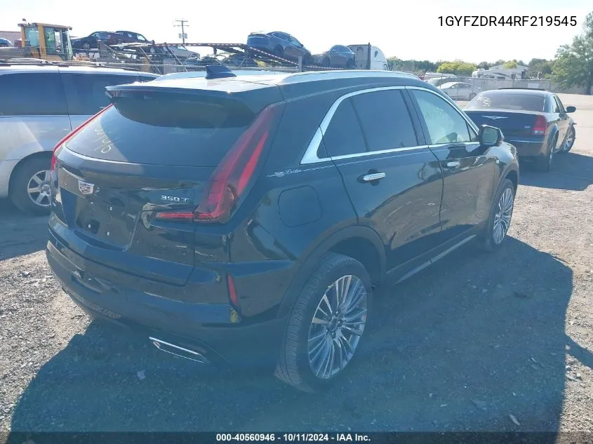 1GYFZDR44RF219545 2024 Cadillac Xt4 Awd Premium Luxury