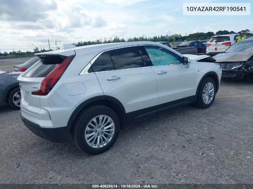 1GYAZAR42RF190541 2024 Cadillac Xt4 Fwd Luxury