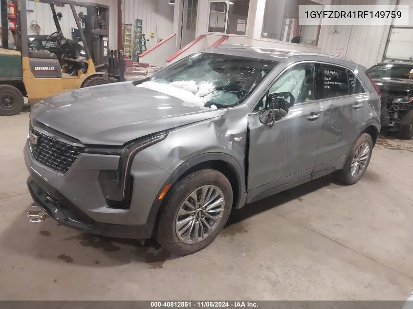 2024 Cadillac Xt4 Awd Premium Luxury VIN: 1GYFZDR41RF149759 Lot: 40812851