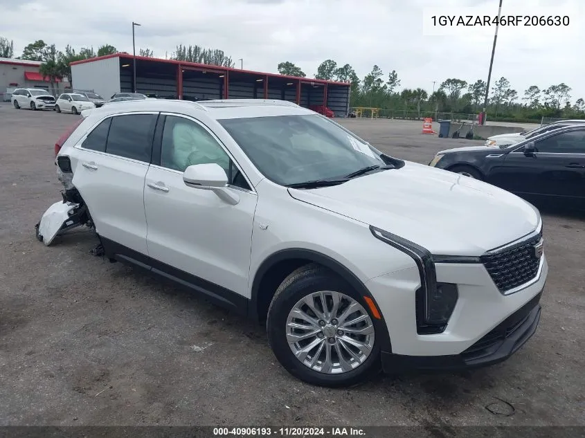 2024 Cadillac Xt4 Fwd Luxury VIN: 1GYAZAR46RF206630 Lot: 40906193