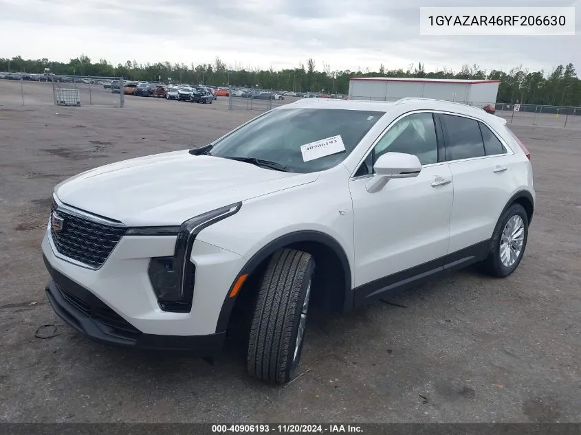 2024 Cadillac Xt4 Fwd Luxury VIN: 1GYAZAR46RF206630 Lot: 40906193