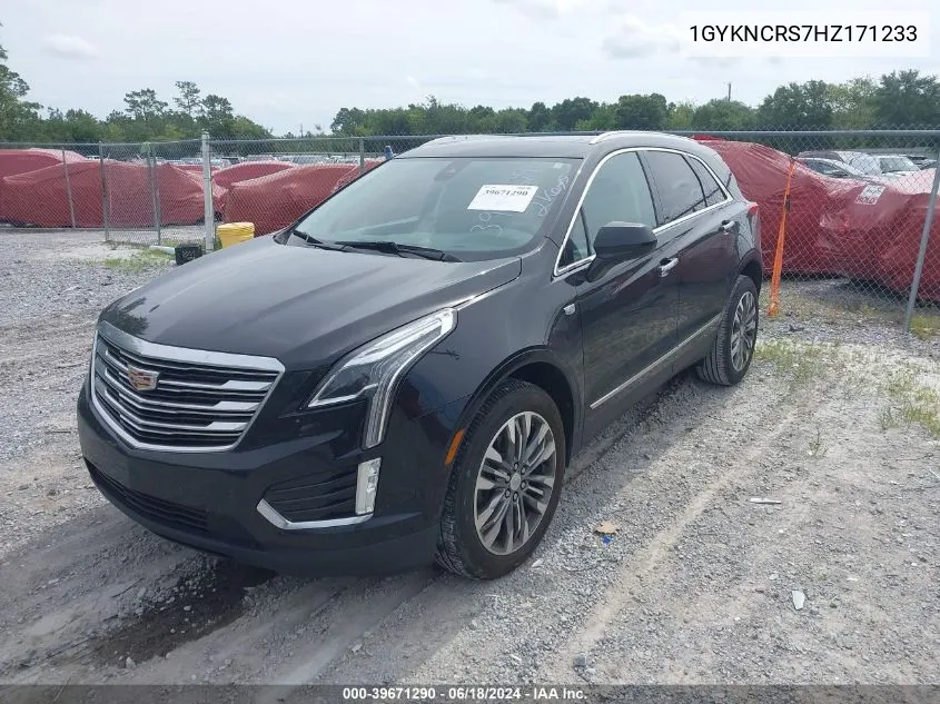 2017 Cadillac Xt5 Premium Luxury VIN: 1GYKNCRS7HZ171233 Lot: 39671290