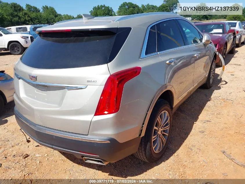 2017 Cadillac Xt5 Luxury VIN: 1GYKNBRS4HZ137339 Lot: 39771719