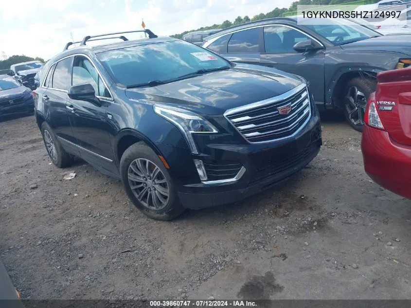 2017 Cadillac Xt5 Luxury VIN: 1GYKNDRS5HZ124997 Lot: 39860747