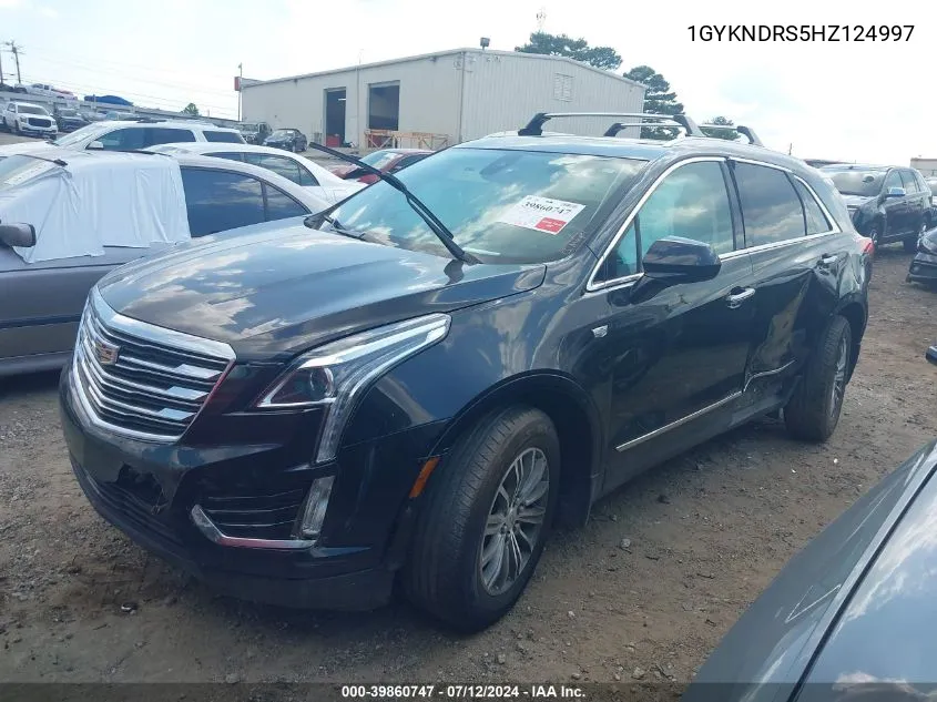 2017 Cadillac Xt5 Luxury VIN: 1GYKNDRS5HZ124997 Lot: 39860747