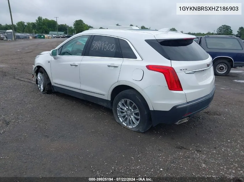 2017 Cadillac Xt5 Luxury VIN: 1GYKNBRSXHZ186903 Lot: 39925194