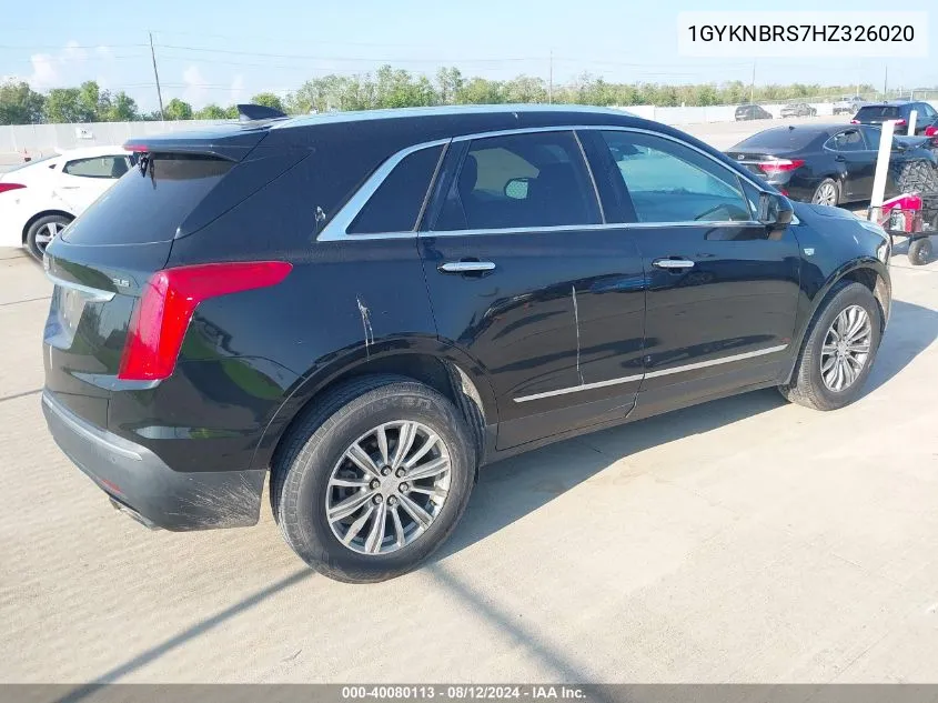 1GYKNBRS7HZ326020 2017 Cadillac Xt5 Luxury