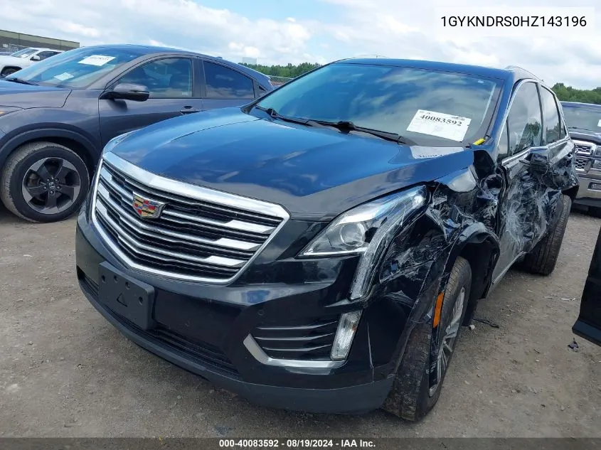 2017 Cadillac Xt5 Luxury VIN: 1GYKNDRS0HZ143196 Lot: 40083592