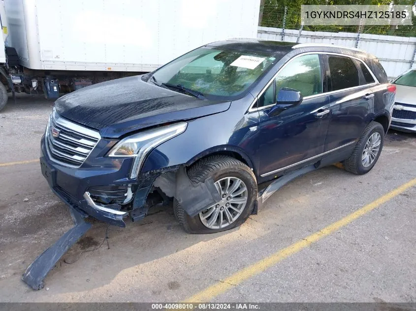 2017 Cadillac Xt5 Luxury VIN: 1GYKNDRS4HZ125185 Lot: 40098010