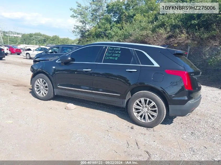 2017 Cadillac Xt5 Luxury VIN: 1GYKNBRS9HZ275006 Lot: 40185123