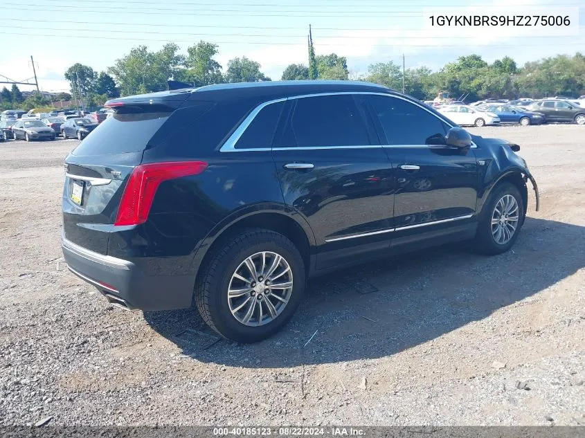 2017 Cadillac Xt5 Luxury VIN: 1GYKNBRS9HZ275006 Lot: 40185123