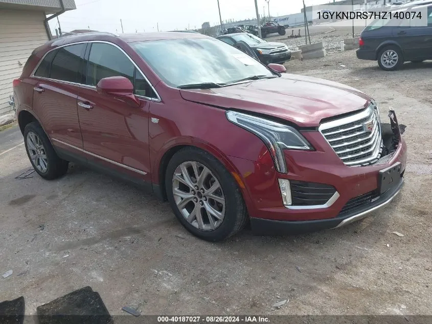 1GYKNDRS7HZ140074 2017 Cadillac Xt5 Luxury