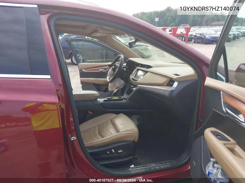 1GYKNDRS7HZ140074 2017 Cadillac Xt5 Luxury