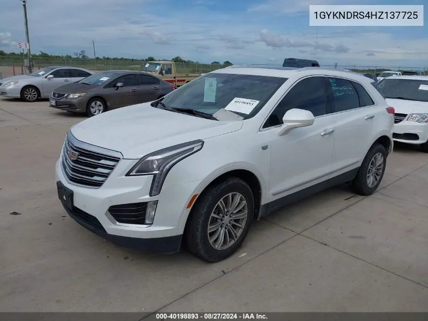 2017 Cadillac Xt5 Luxury VIN: 1GYKNDRS4HZ137725 Lot: 40198893