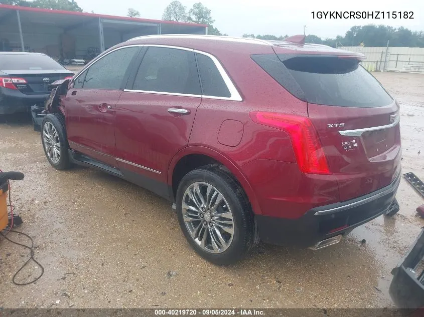 1GYKNCRS0HZ115182 2017 Cadillac Xt5 Premium Luxury