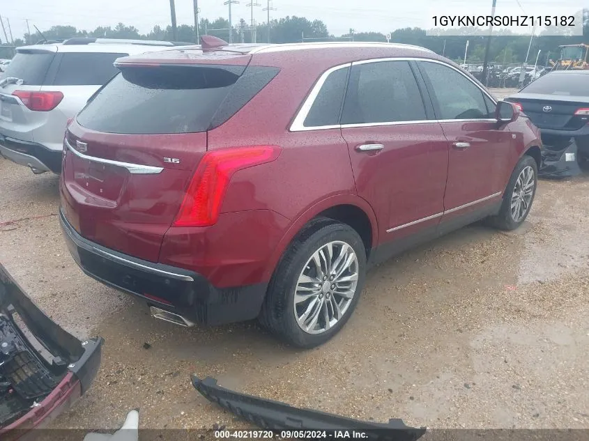 1GYKNCRS0HZ115182 2017 Cadillac Xt5 Premium Luxury