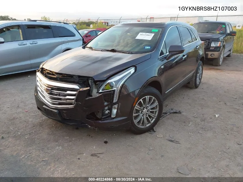 2017 Cadillac Xt5 Luxury VIN: 1GYKNBRS8HZ107003 Lot: 40224865