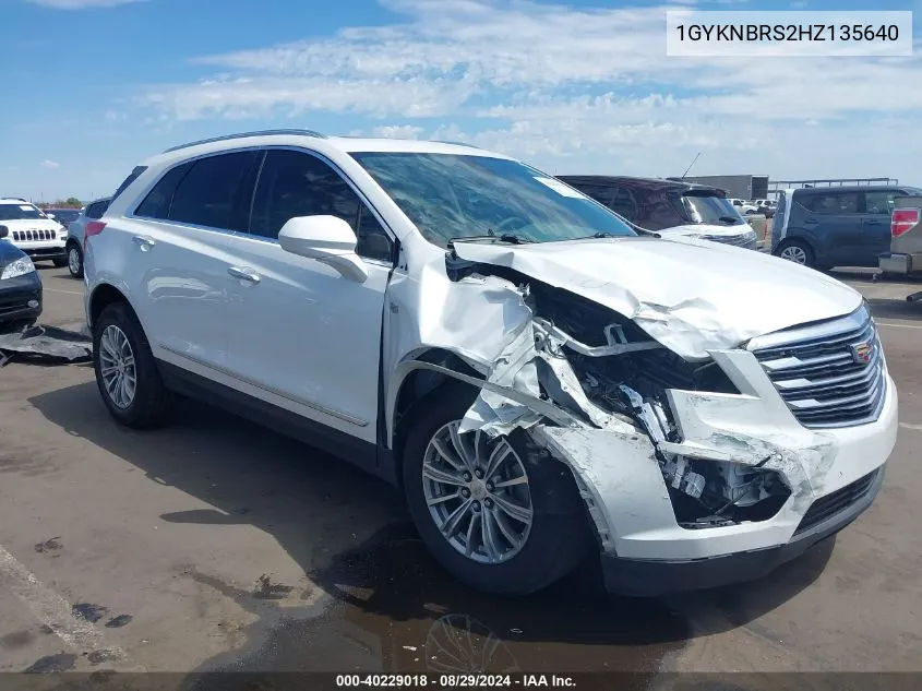 1GYKNBRS2HZ135640 2017 Cadillac Xt5 Luxury