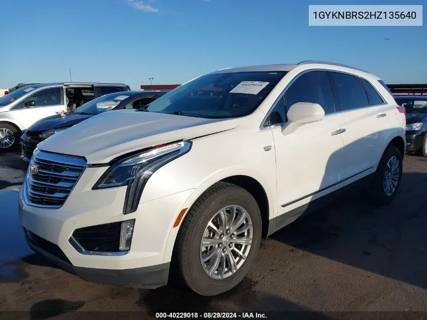 2017 Cadillac Xt5 Luxury VIN: 1GYKNBRS2HZ135640 Lot: 40229018