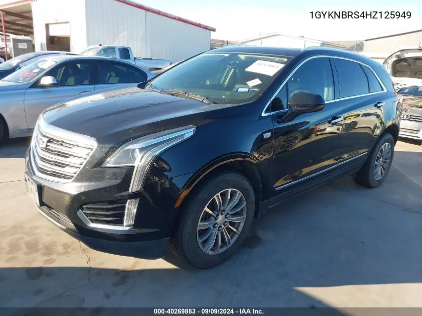 1GYKNBRS4HZ125949 2017 Cadillac Xt5 Luxury