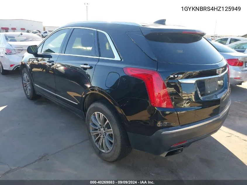 2017 Cadillac Xt5 Luxury VIN: 1GYKNBRS4HZ125949 Lot: 40269883