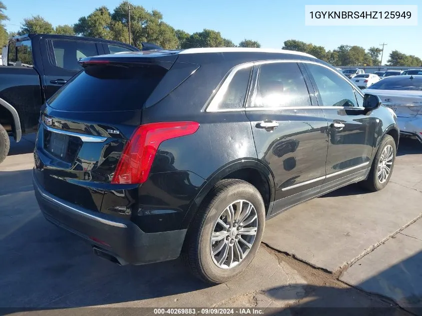 1GYKNBRS4HZ125949 2017 Cadillac Xt5 Luxury