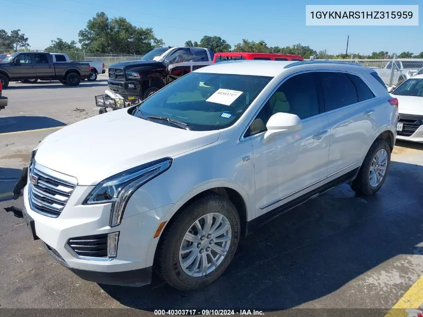 1GYKNARS1HZ315959 2017 Cadillac Xt5