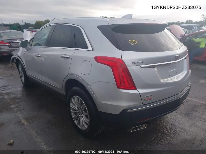 2017 Cadillac Xt5 Luxury VIN: 1GYKNDRS0HZ233075 Lot: 40339702