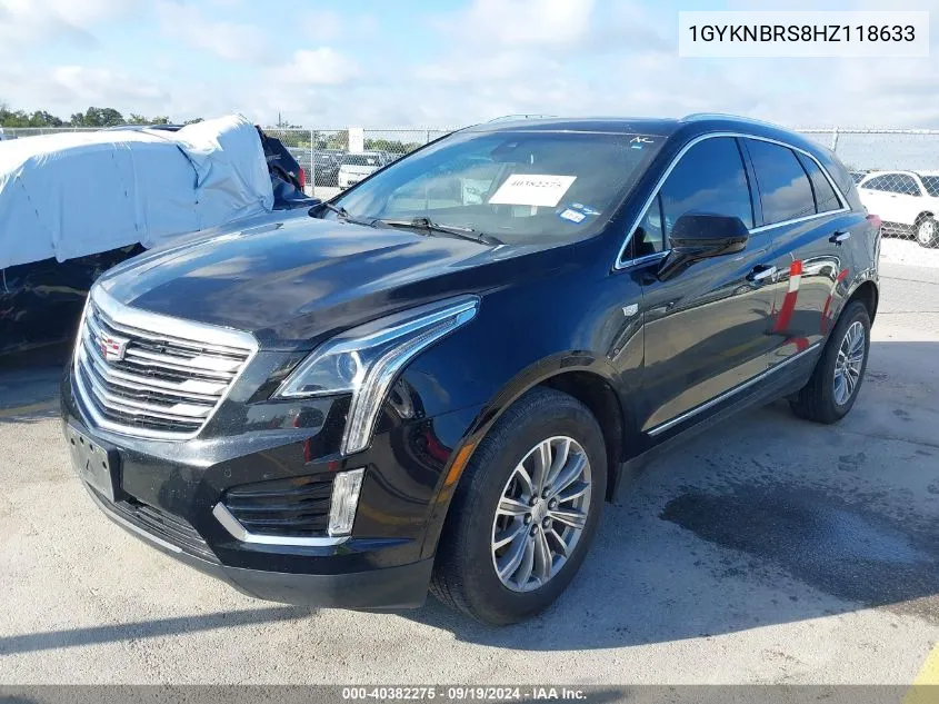 2017 Cadillac Xt5 Luxury VIN: 1GYKNBRS8HZ118633 Lot: 40382275