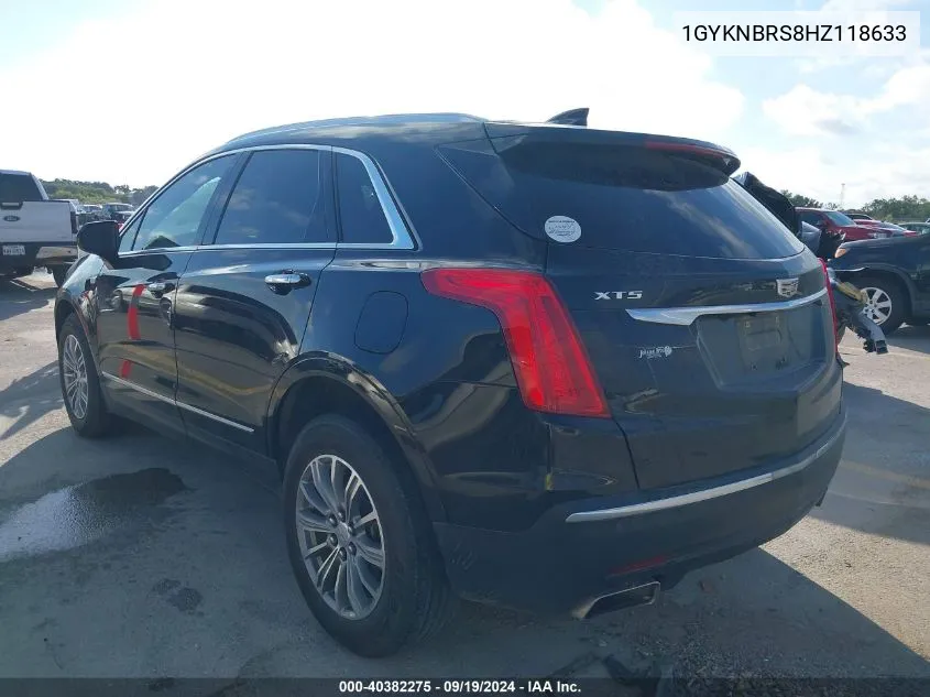 2017 Cadillac Xt5 Luxury VIN: 1GYKNBRS8HZ118633 Lot: 40382275