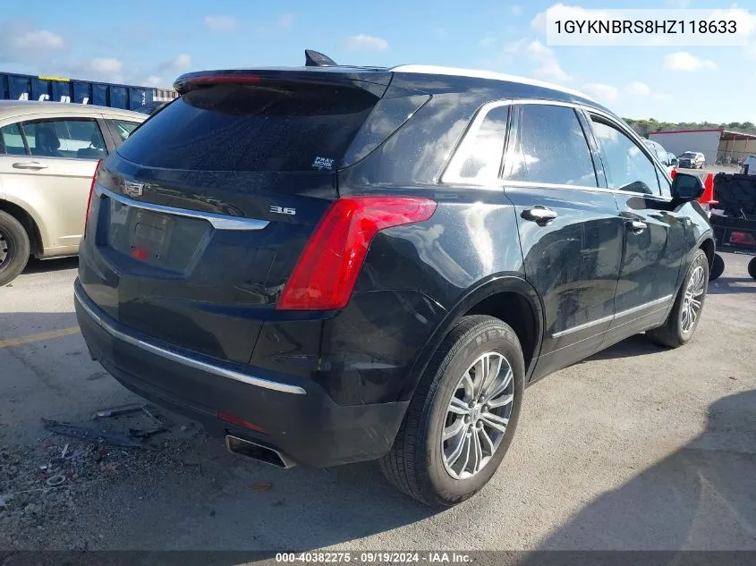 2017 Cadillac Xt5 Luxury VIN: 1GYKNBRS8HZ118633 Lot: 40382275