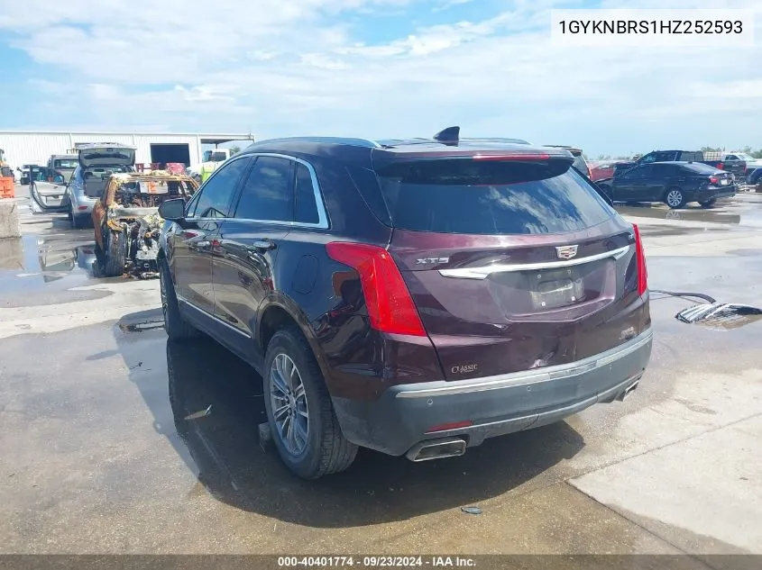 1GYKNBRS1HZ252593 2017 Cadillac Xt5 Luxury